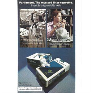 Parliament Recessed Filter Cigarettes Vintage Magazine Ad 1970s Print 9 inch